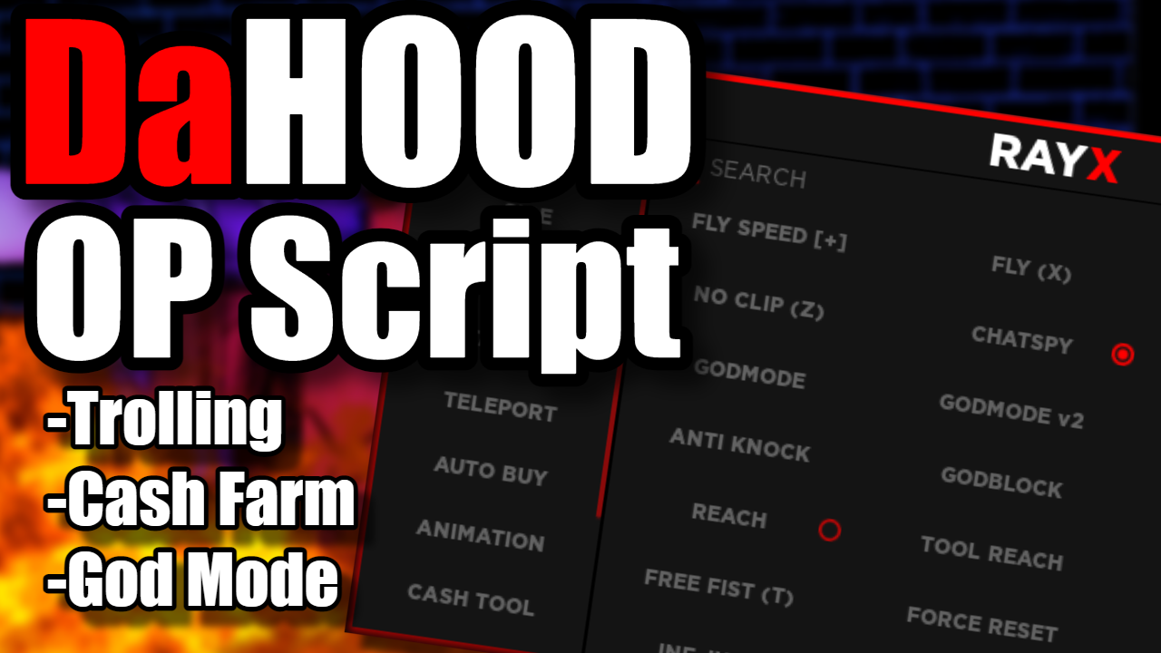 OP Da Hood Script Trolling, Cash Farm, God Mode Naxet Scripts