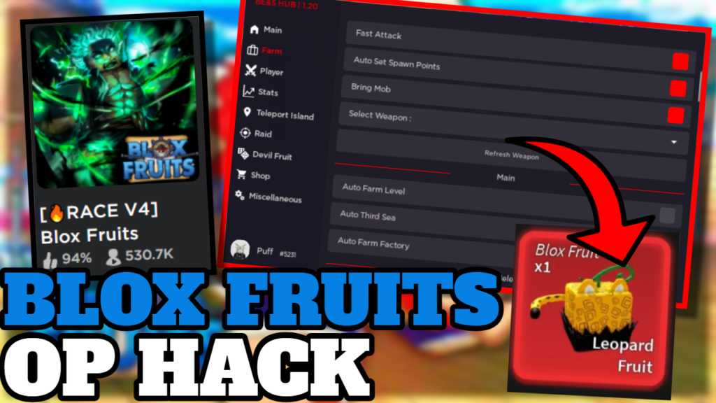 UPDATED] ROBLOX, Blox Fruits Script Hack / GUI